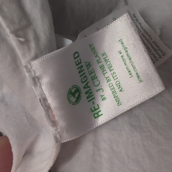 J Crew Shift Dress Ruffle Hem Embroidery Cotton Classic Preppy Style - Size XS - Picture 6 of 7